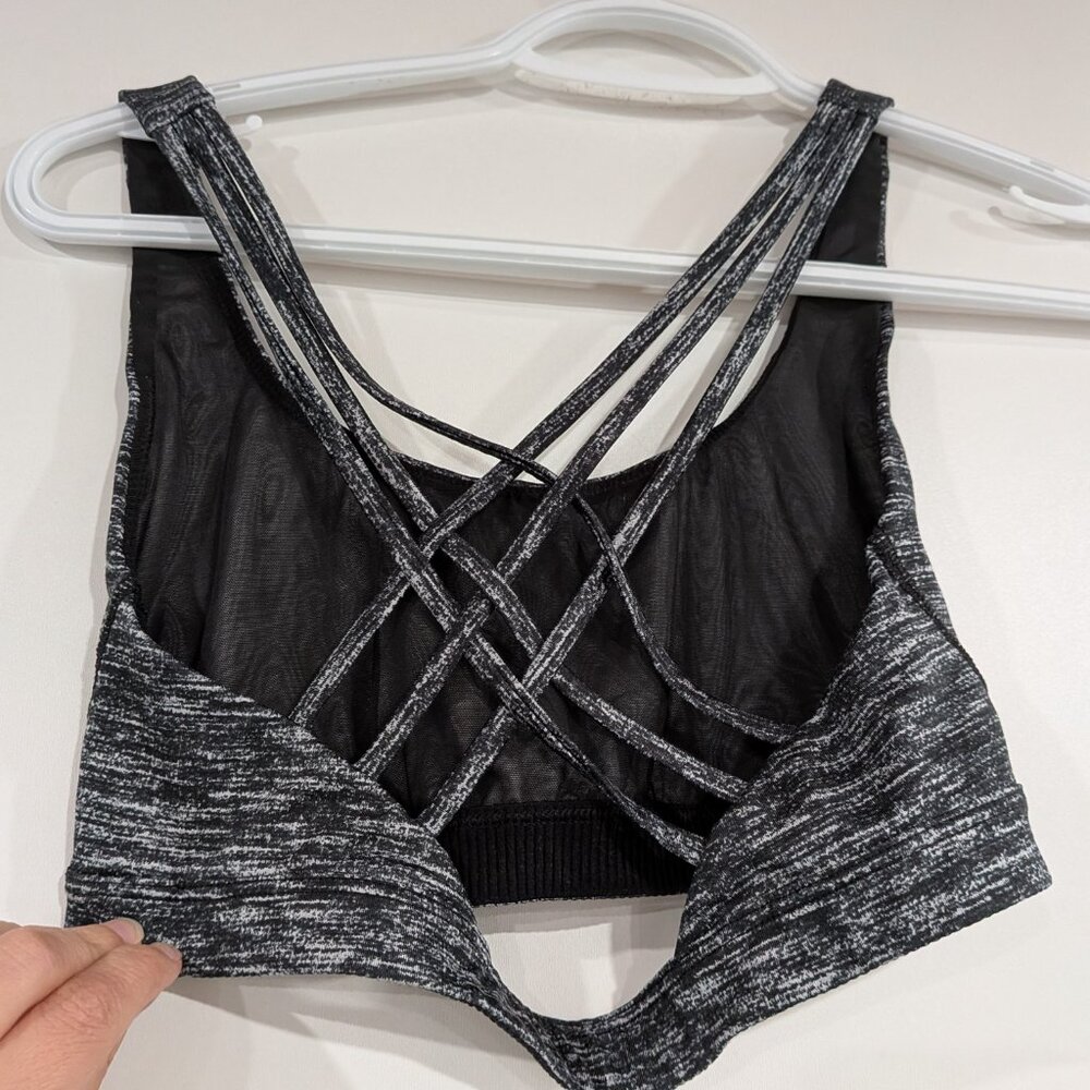 Victoria Sport Victoria's Secret Space Dye Sports Bra Black Grey Size XS